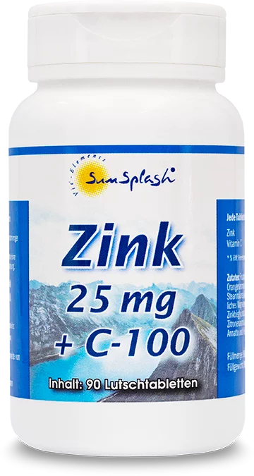 Zink 25 mg + C-100 (90 Lutschtabl)